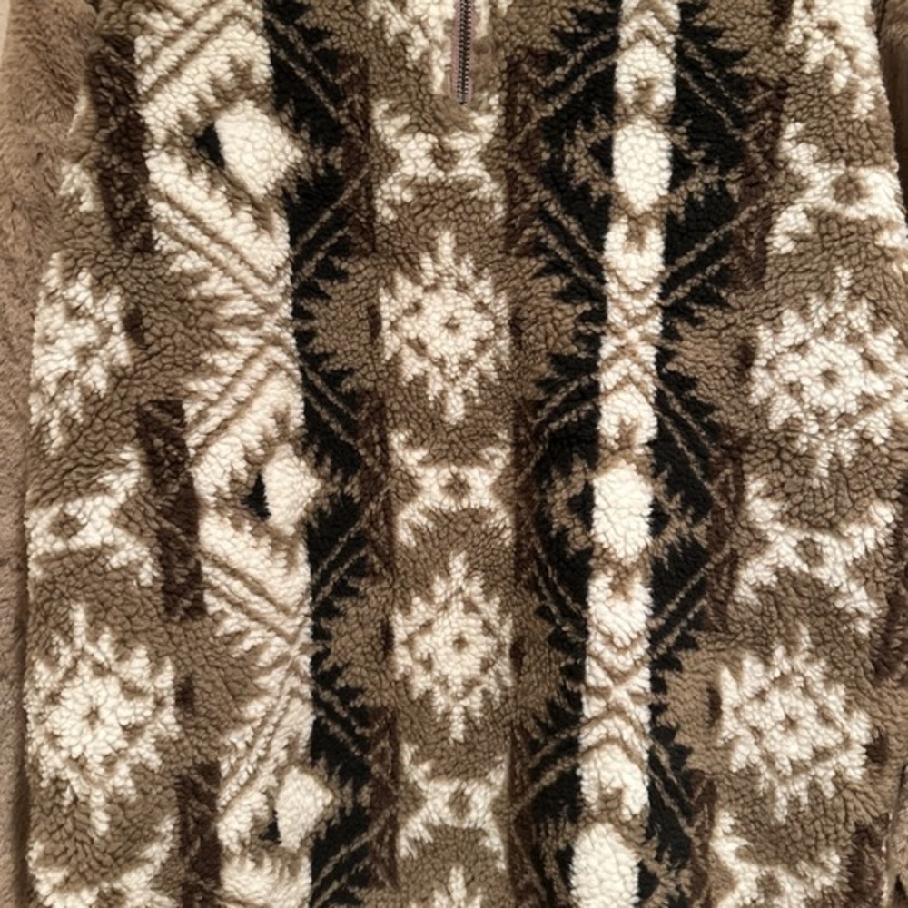 Grace & Emma 1/4 Zip‎ Pullover Large Aztec Western Boho Boutique Rodeo - Picture 2 of 13